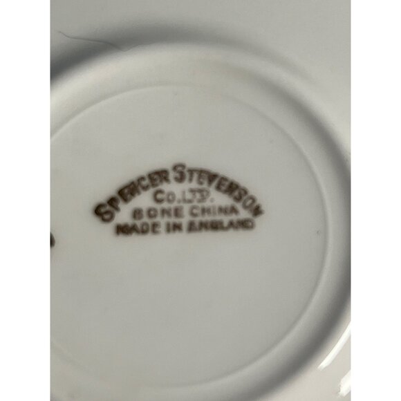 RARE Spencer Stevenson Co. LTD Bone China Cup &amp; Saucer Set Made in England 2 - Picture 5 of 7